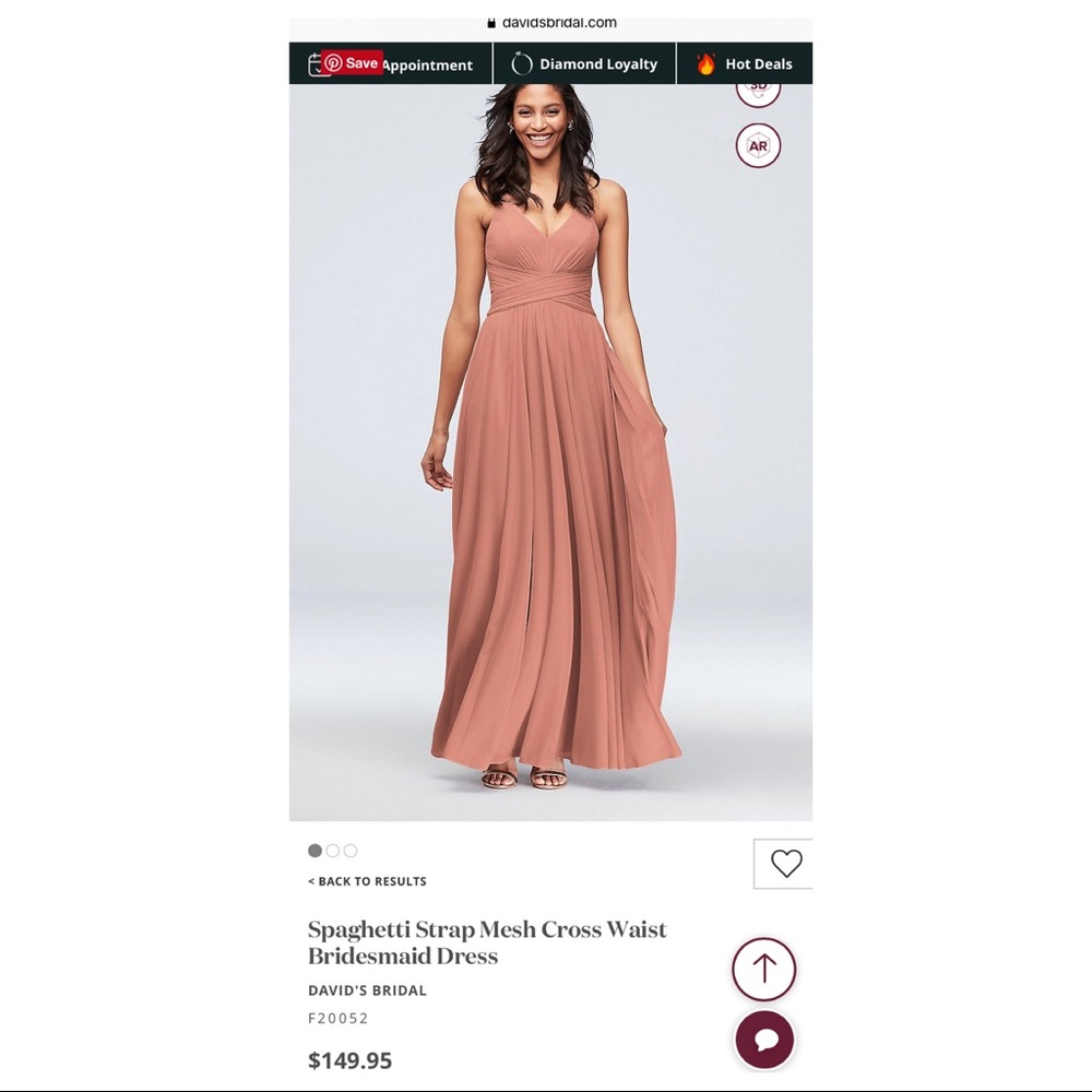 David’s Bridal Desert Coral